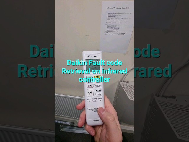 How to Retrieve Daikin Fault codes with an infrared controller. #daikin #vrf #hvac #ac #diy