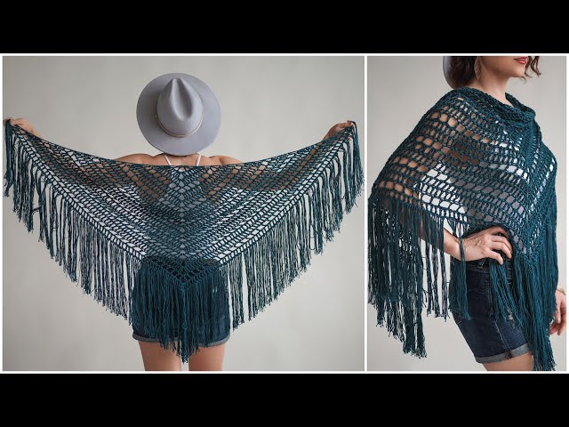 Free Beginner Boho Crochet Shawl Pattern! Make in a Weekend!