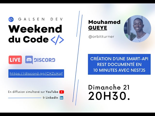 💻 WEEKEND DU CODE : How to Build a SmartAPI in 10 Minutes with NEST-JS 🚀