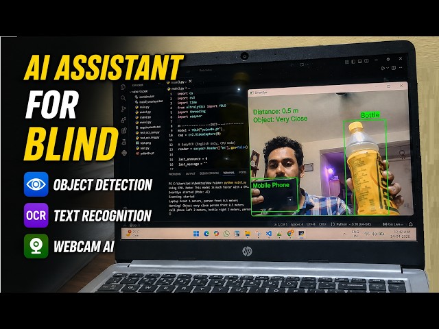 AI assistant for Blind | object Detection | OCR Webcam | Project #camera #vision #glass #mca #ml #ai