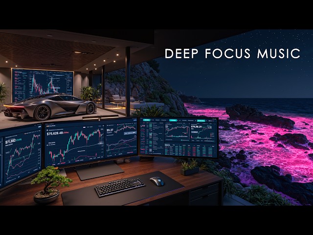 Focus Music for Deep Concentration | Your Next Small Step at a Quiet Night Des