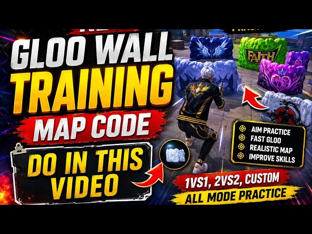 Solo Gloo Wall Training Craftland Map Code | Free Fire Craftland Code || FF Craftland Map Code