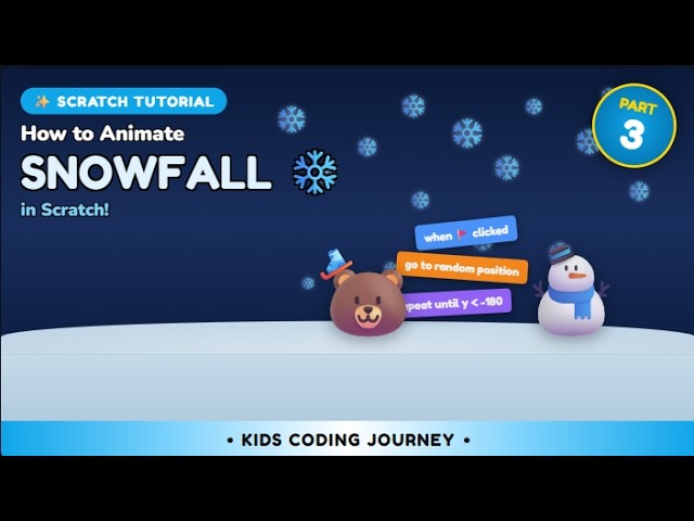 5 Minute Mein Snowfall Animation Banayen! ❄️✨| Scratch Coding