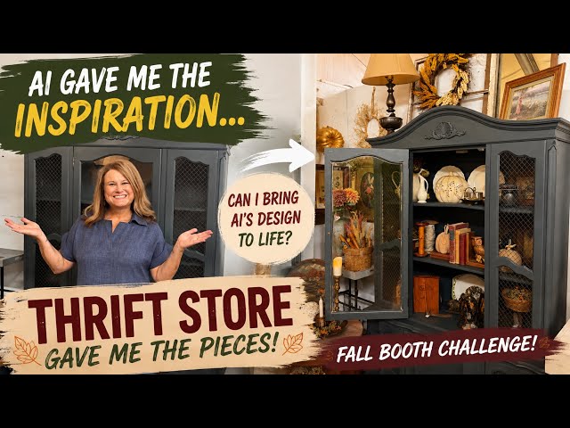 I Let AI Decorate My Antique Booth for Fall… Using ONLY Thrifted Finds!