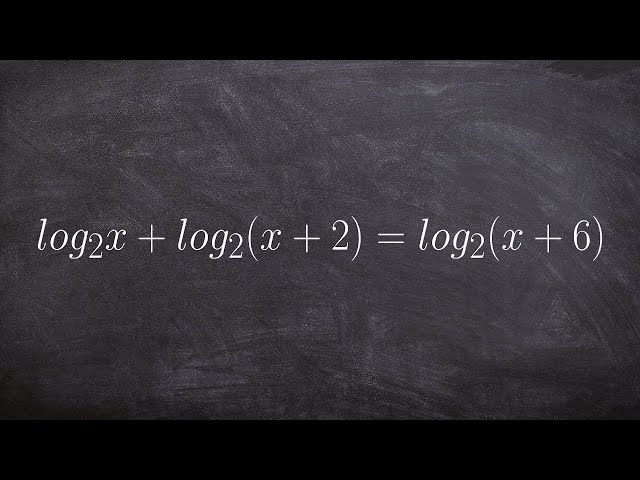 Solving logarithmic equations with extraneous solution