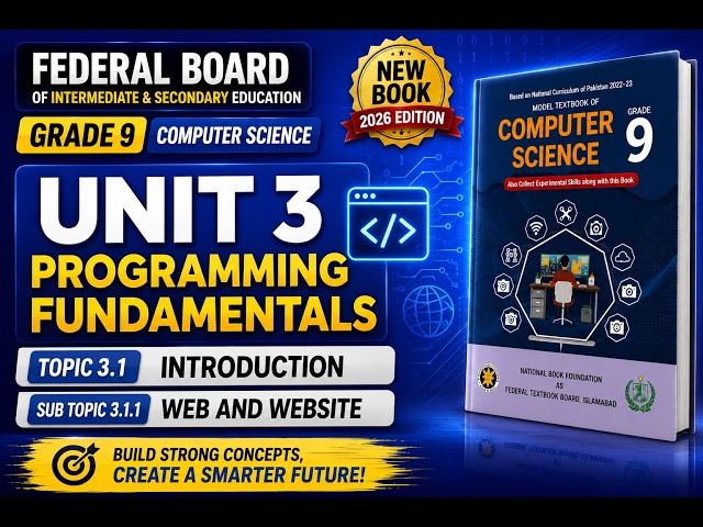 9th Class Computer Science Unit 3 | Programming Fundamentals | HTML, URL & Website | FBISE 2026 |