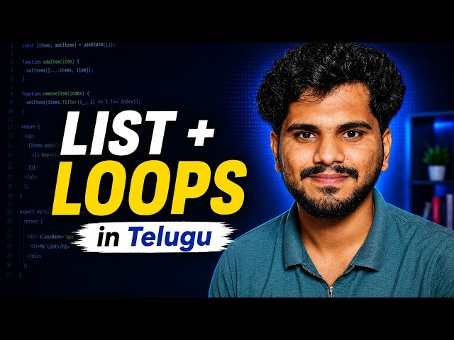 List with loops | L35 | Python Tutorial | in Telugu