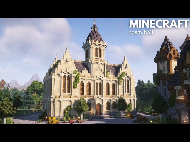 Minecraft: How to build a Medieval Town Hall | Minecraft Tutorial