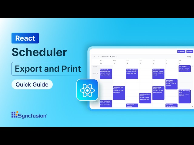 React Scheduler: Export and Print Feature Walkthrough