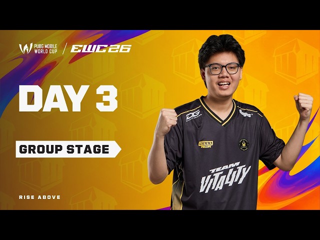 [ID] PMWC at EWC 26 Group Stage Day 3 | GROUP B | PUBG MOBILE WORLD CUP at 2026 ESPORTS WORLD CUP