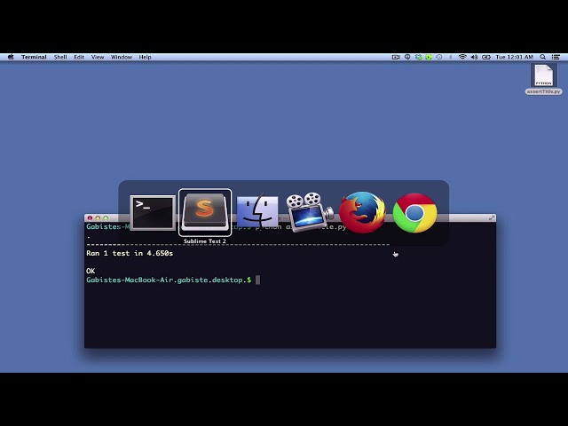 Selenium Python language- Assert Methods