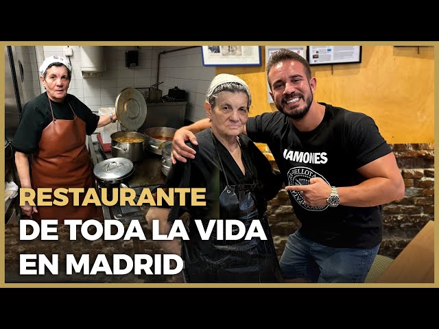 SEÑORA de 80 AÑOS ME COCINA MUCHA COMIDA CASERA en su RESTAURANTE en MADRID!!!