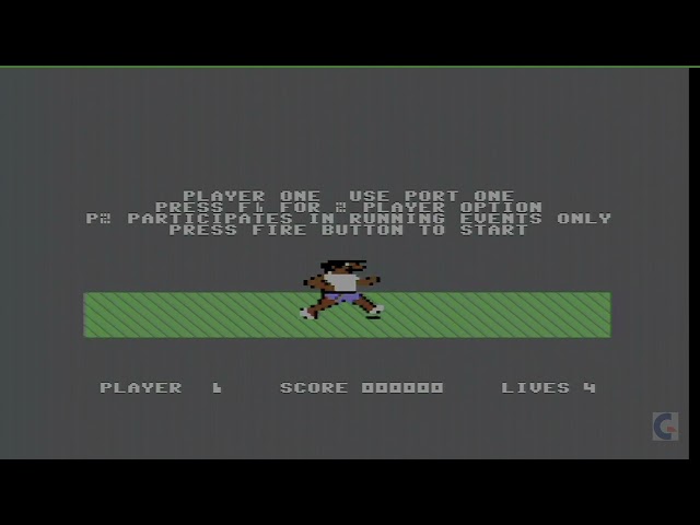 C64 Daley Thompson's Decathlon+ tape loader & gameplay
