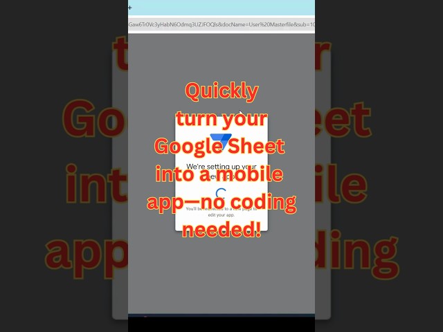 Quickly convert your Google Sheet into a mobile app! #appsheet #quickguide #nocodeapps #googlesheets