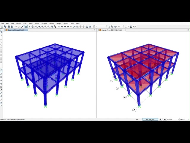 structural analysis of G+1  building using SAP 2000 Software /SAP Analysis