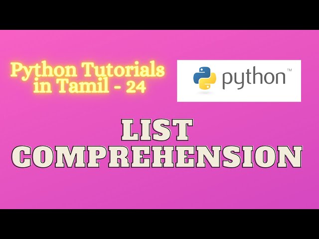 List Comprehension in Python | Python in Tamil | Code with Gokul