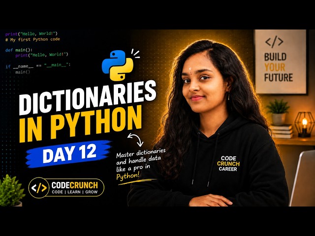 Learn Python Dictionaries in just 5 Minutes| Day 12 | 100 Days of Python| Python Interview Questions