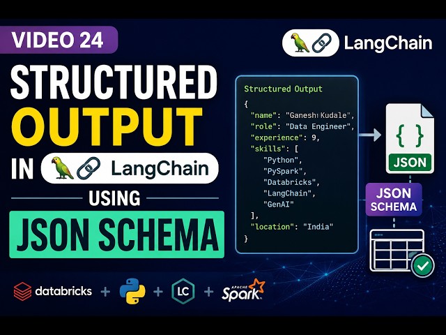 Video 24 - Structured Output in Lang chain using JSON Schema