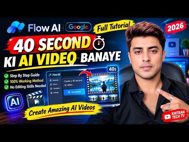 Flow AI Se 40 Second Ki AI Video Banaye | Flow AI Full Tutorial 2026