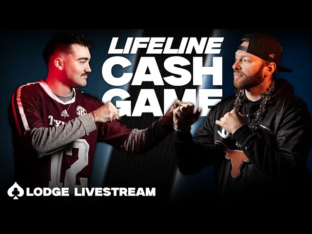 UT vs A&M Poker Game! | $5/5/50 Cash! | Lodge Live Stream