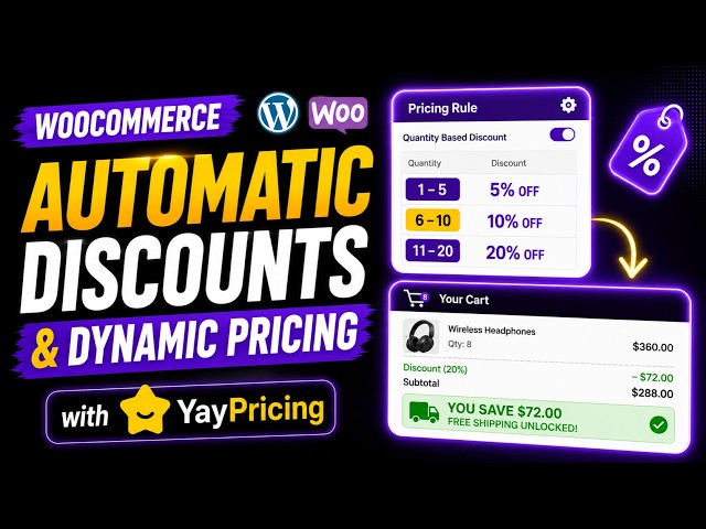 WooCommerce Automatic Discounts & Dynamic Pricing Tutorial 2026 | YayPricing Plugin