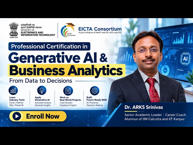 Professional Certification in Generative AI & Business Analytics | AI-Powered Decision Making