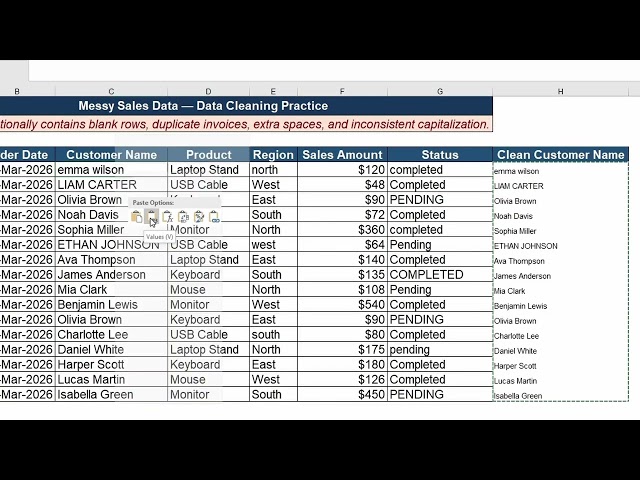 Clean Messy Excel Data | Remove Duplicates, Blank Rows & Extra Spaces