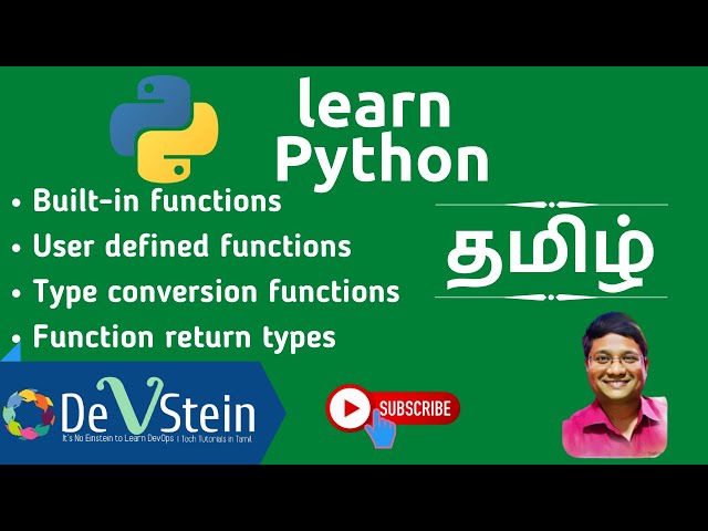 P03 Python in Tamil - Functions, Built-in, User Defined
