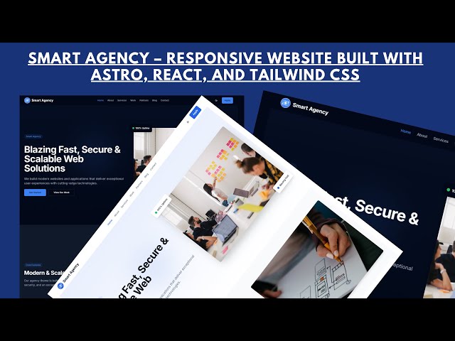 Smart Agency – Responsive Website using Astro, React, and Tailwind CSS