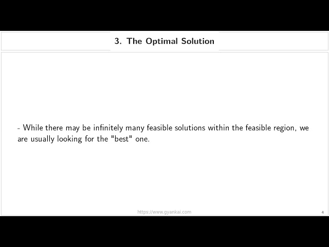 The Feasible Region and Feasible Solutions