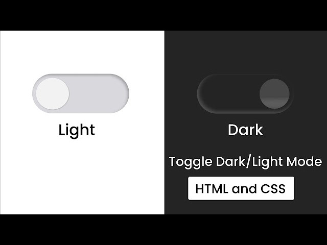 Dark/Light Mode Toggle Using HTML & CSS 🔥 | Responsive Theme Switch