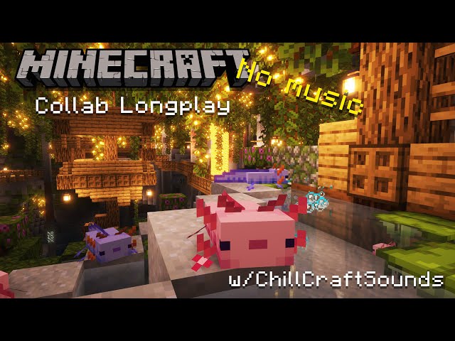 🌿Rainy Minecraft Lush Cave House Build Longplay #1 (No Music)