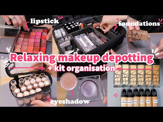 1 hour of Makeup depotting | relaxing chill music 🍃