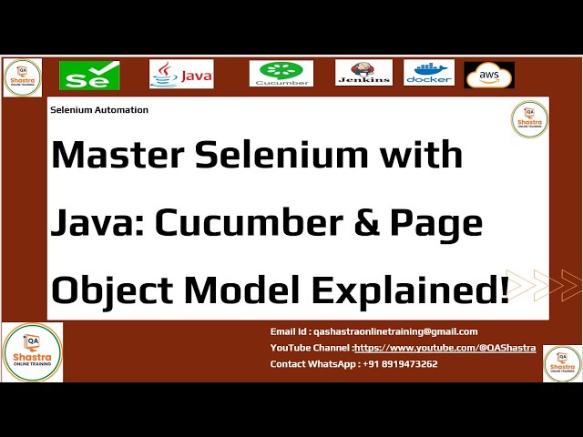 Master Selenium with Java: Cucumber & Page Object Model Explained!