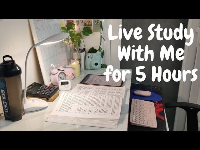 Study With Me Live || 5Hours Live session || Pomodoro 50/10 || StudyNest