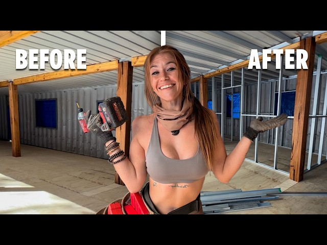 I finished framing my entire container house SOLO in 12 days!