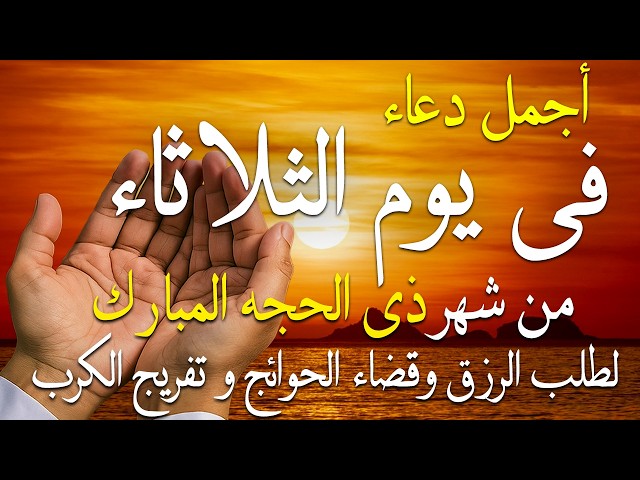دعاء فى يوم الثلاثاء المستجاب دعاء يوم 16 من شهر ذي الحجة للرزق والشفاء العاجل وقضاء الحوائج 🤲(4k)