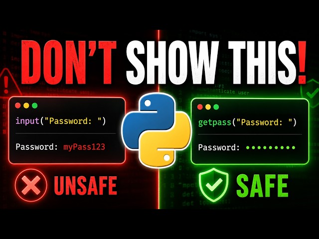 Don't Let Your Python Passwords Leak in the Terminal