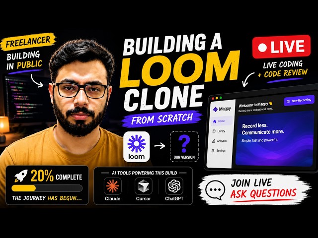 LIVE: Building a Loom Clone from Scratch | AI Coding with Cursor & Claude