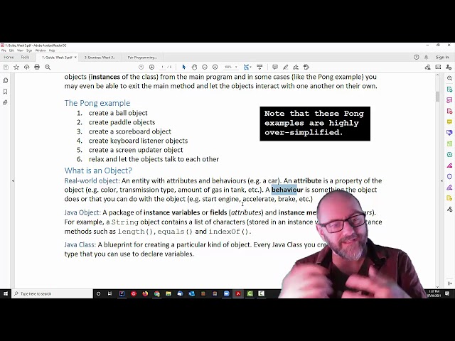 Programming in Java - 3.1 Objects and Instance Variables