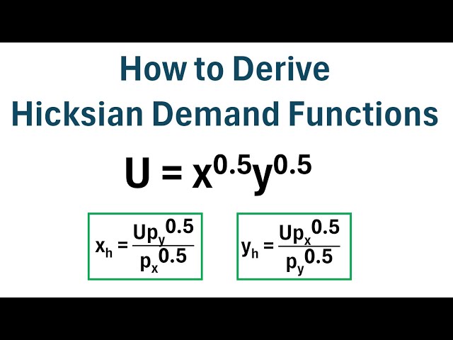 How to Derive Hicksian Demand Functions