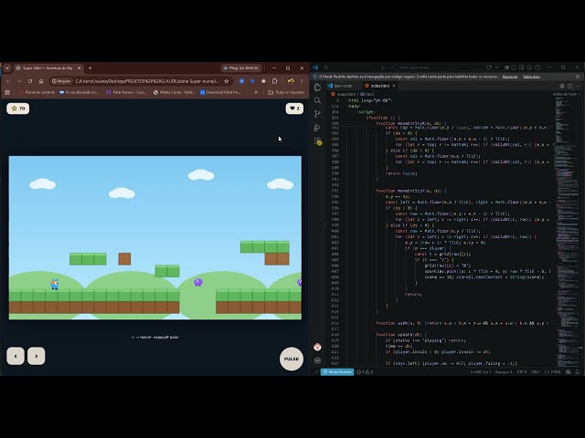 Crie um um JOGO DO SUPER MARIO com HTML , CSS E JAVASCRIPT do Zero