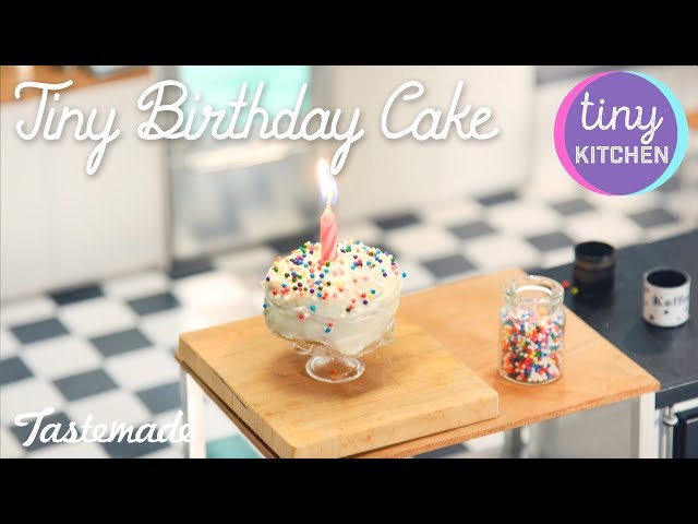 Tiny Rainbow Birthday Cake I Tiny Kitchen