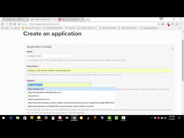 How to Setup the Twitter API and Secret Keys in the AWS Platform App Wizard Studio - Training