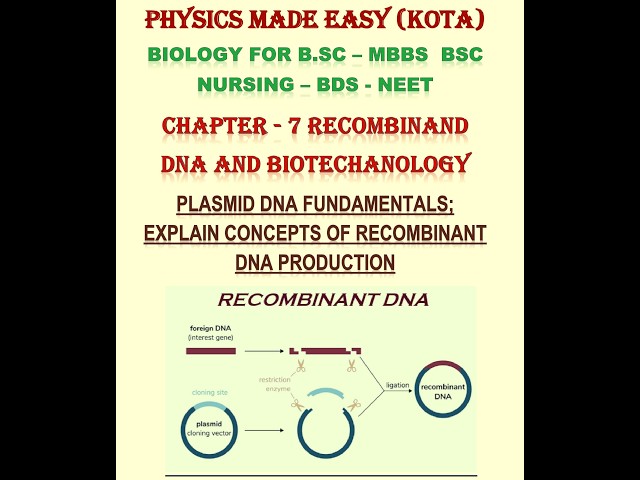 Recombinant DNA and biotechanology; yeast cloning vectors; plasmid cloning process; PCR mutagenesis;