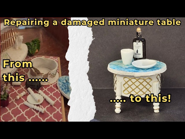 How to repair a miniature side table (a puppy munched one 🐶)