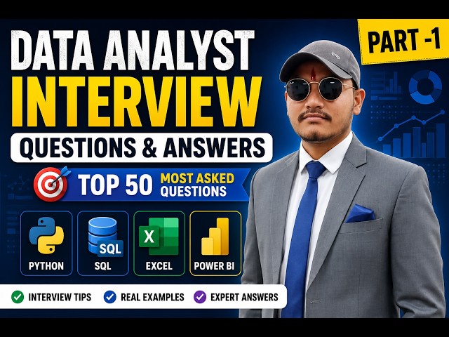 Data Analyst Job Interview Questions with Answers Part - 1 | Beginner to Intermediate