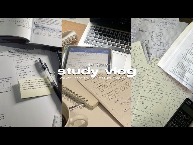 study vlog 📁 getting back on track, coding, lots of note-taking
