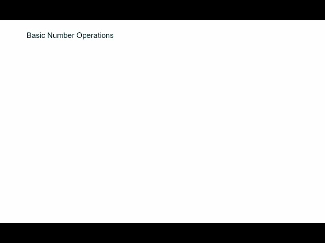 Alg1 U1 L1 Basic Number Operations