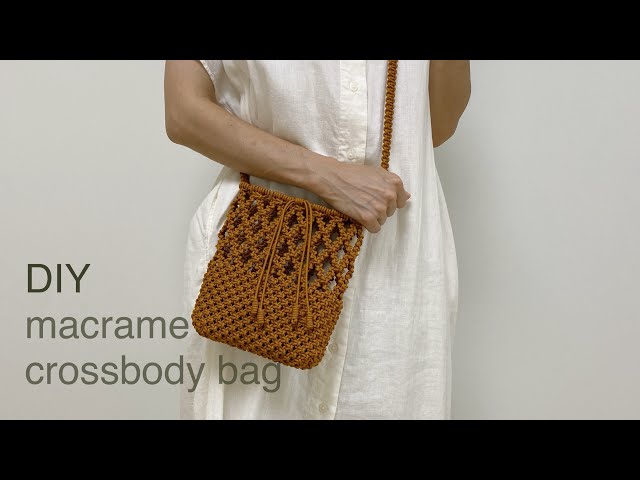 DIY | Macrame crossbody bag tutorial, handmade summer bag